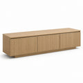 TV-Lowboard Eiche natur MDF rechteckig mit 3 Türen 180 x 40 x 50 cm