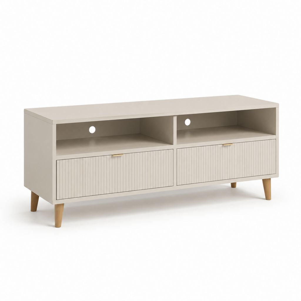TV-Lowboard Beige MDF Rechteckig 140 x 40 x 60 cm