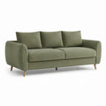 3-Sitzer Sofa Olivgrün Polyester Gerade Form 210 x 90 x 85 cm